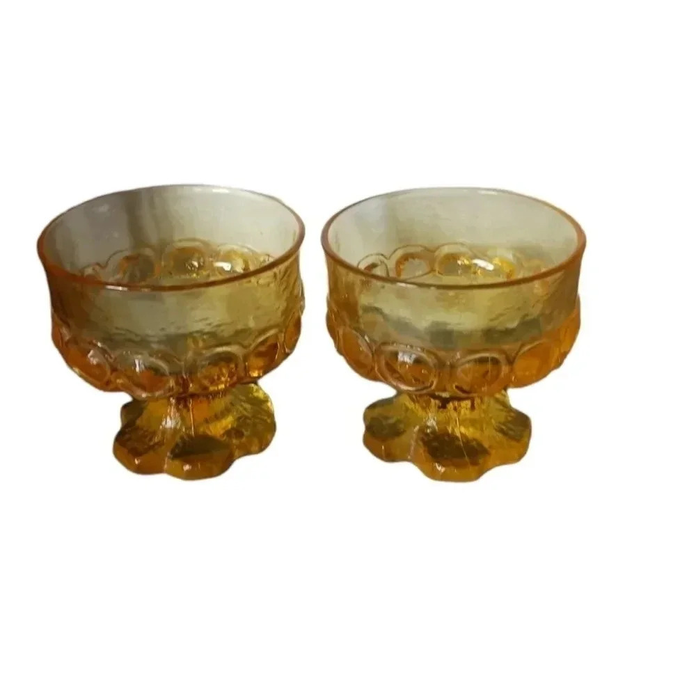 -Tiffin Franciscan set of 2 glass desert bowl